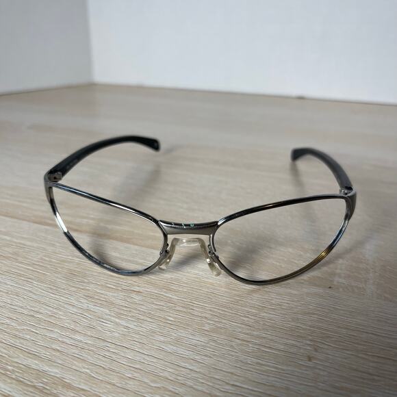 B&L Ray-Ban RB3101 W2968 Sunglasses Wrap Frames Only Gunmetal READ Vintage Italy - Picture 2 of 10